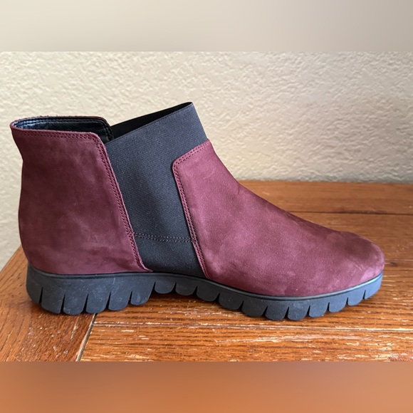 Mephisto Lyana Ankle Boots W Sz.11 Wine Nubuck Leather Comfort Chelsea Boots - Picture 11 of 14